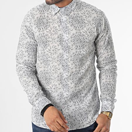 Deeluxe - Willard 03T4600M Blanco Azul Camisa Manga Larga