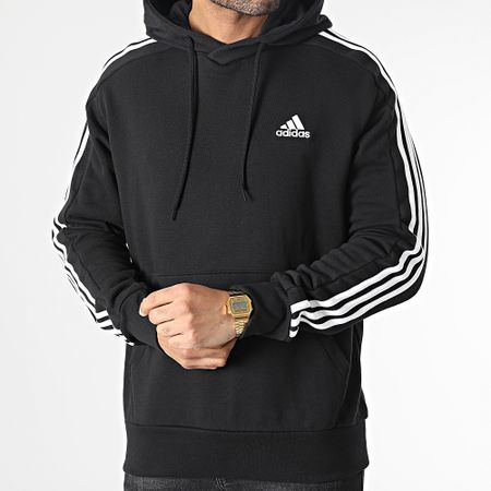 Adidas Performance - Sudadera con capucha a rayas IC0435 Negro