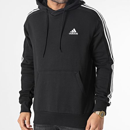 Adidas Performance - Sudadera con capucha a rayas IC0435 Negro