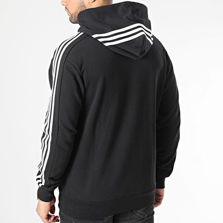 Adidas Performance - Sudadera con capucha a rayas IC0435 Negro