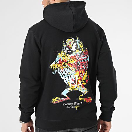 Looney Tunes - Sudadera con capucha Taz Graff Negra