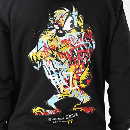 Looney Tunes - Sudadera con capucha Taz Graff Negra