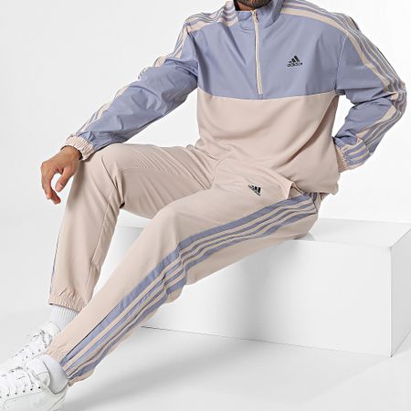 Adidas Performance - Chándal a rayas IC6780 Beige Azul claro