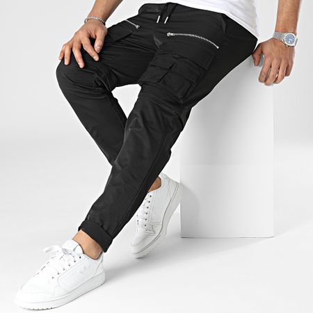 Frilivin - Pantalones cargo negros