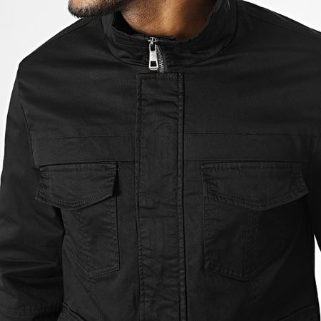 Kymaxx - Chaqueta negra con cremallera