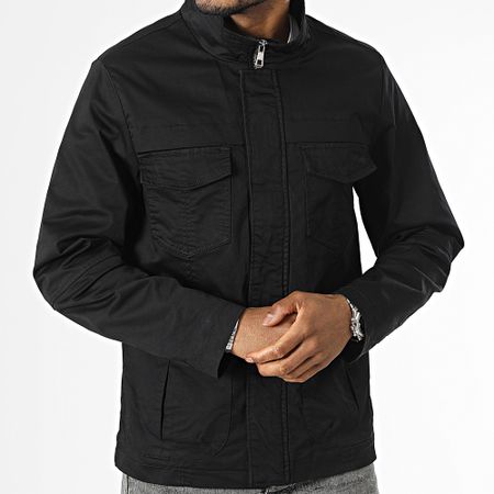 Kymaxx - Chaqueta negra con cremallera
