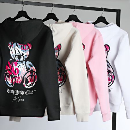 Teddy Yacht Club - Sudadera con capucha para mujer Art Series Rosa Beige
