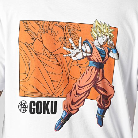 Dragon Ball Z - Camiseta oversize grande Goku blanco