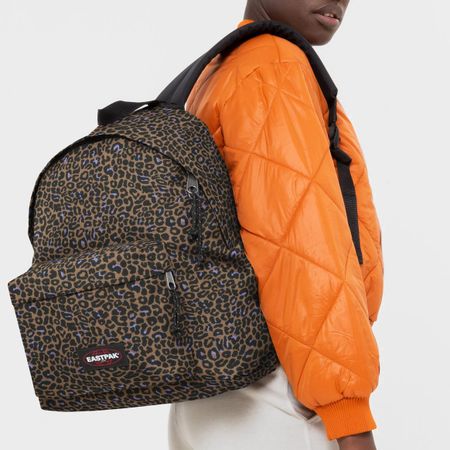 Eastpak - Mochila acolchada floral Pak'r Accentima Beige Leopardo