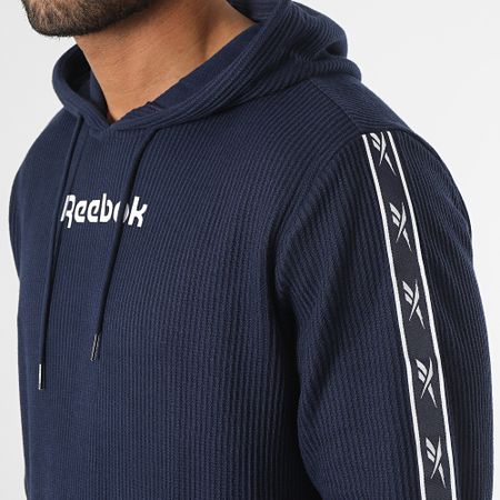 Reebok - Reebok Identity Vector Tape Sudadera con capucha HZ3369 Azul marino