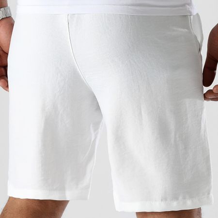 LBO - Pantalón Corto Chino Efecto Lino 0247 Blanco