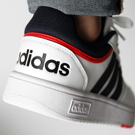 Adidas Originals - Zapatillas Hoops 3 GY5427 Cloud White Collegiate Navy Classic Red