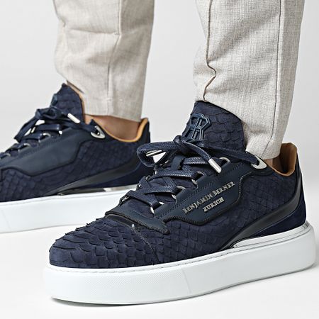Benjamin Berner - Zapatillas Raphael Matt Nappa Azul Marino Pitón