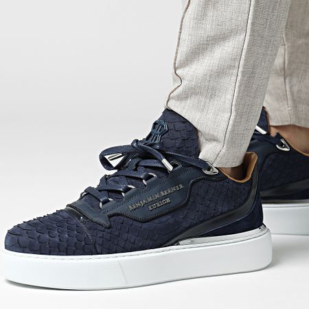 Benjamin Berner - Zapatillas Raphael Matt Nappa Azul Marino Pitón