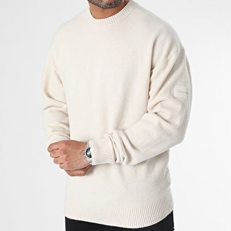 Calvin Klein - Sudadera cuello redondo Lycra Blend Comfort 0401 Beige