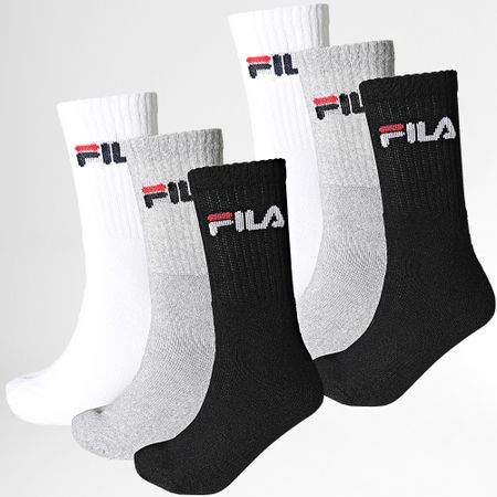 Fila - Pack De 6 Pares De Calcetines F9505 Blanco Gris Heather Negro