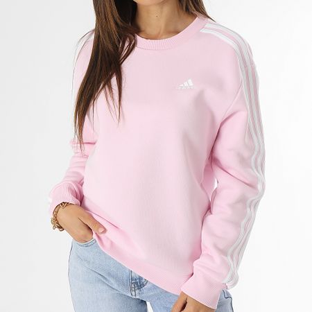 Adidas Performance - Sudadera 3 Rayas Cuello Redondo Mujer IM0209 Rosa