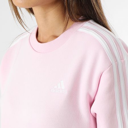 Adidas Performance - Sudadera 3 Rayas Cuello Redondo Mujer IM0209 Rosa