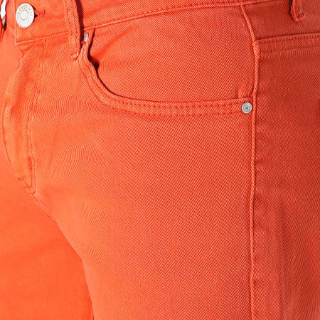 Frilivin - Pantalón corto vaquero naranja