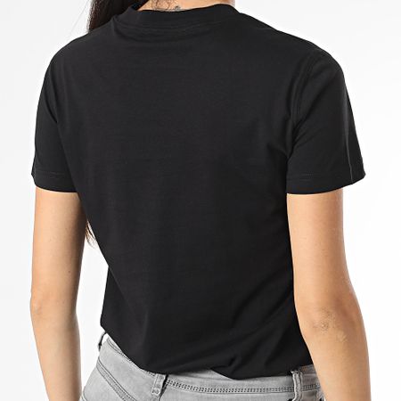 Versace Jeans Couture - Camiseta de mujer 75HAHT01-CJ00T Negro Oro