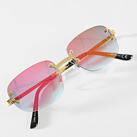 Classic Series - Gafas de sol doradas iridiscentes