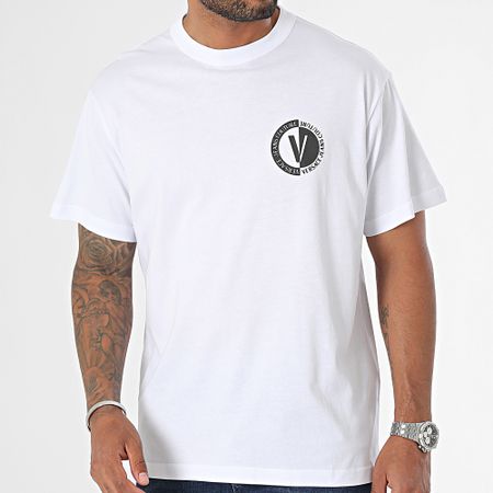 Versace Jeans Couture - Camiseta New V Emblem Blanco
