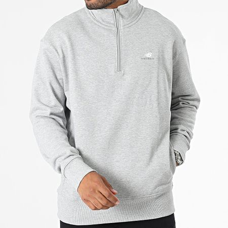 New Balance - MT31501 Sudadera con cremallera gris jaspeado