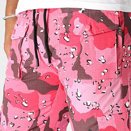 John H - Pantalón Cargo Camuflaje Rosa