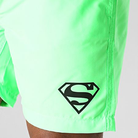 DC Comics - Traje de baño Superman Logo Verde Fluo Negro