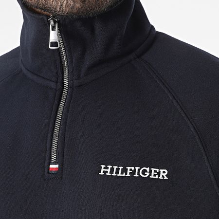 Tommy Hilfiger - Mono Embro 2737 Sudadera Cuello Cremallera Azul Marino