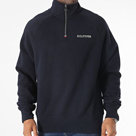Tommy Hilfiger - Mono Embro 2737 Sudadera Cuello Cremallera Azul Marino