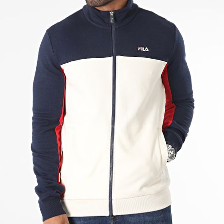 Fila - Azul Marino Blanco Rojo FAM0499 Sudadera con cremallera