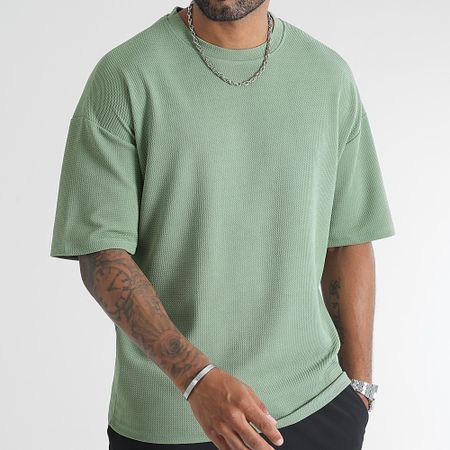 LBO - Textured Waffle Tee Large 0417 Verde caqui claro