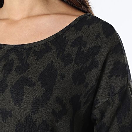 Only - Elcos Camiseta Manga Larga Mujer Verde Caqui
