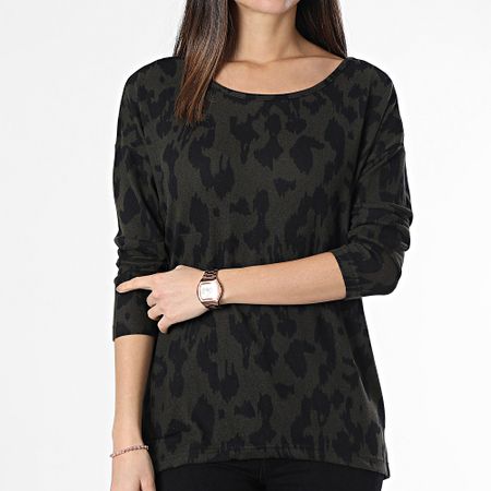 Only - Elcos Camiseta Manga Larga Mujer Verde Caqui