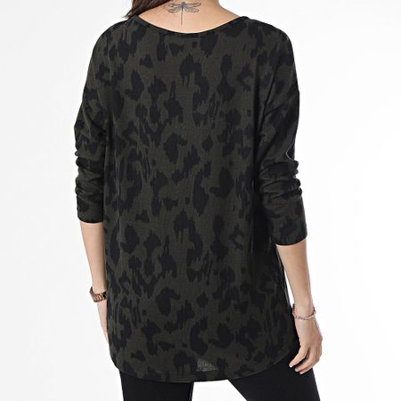 Only - Elcos Camiseta Manga Larga Mujer Verde Caqui