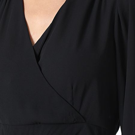Only - Vestido de manga larga para mujer Alma Life Negro
