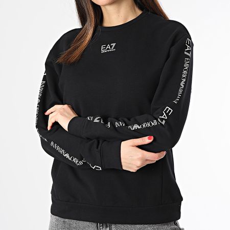 EA7 Emporio Armani - Sudadera de cuello redondo para mujer 6RTM09-TJPLZ Negro Oro