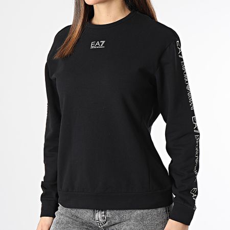 EA7 Emporio Armani - Sudadera de cuello redondo para mujer 6RTM09-TJPLZ Negro Oro