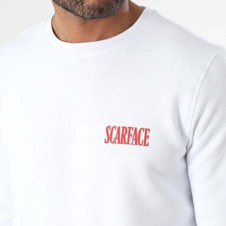 Scarface - Sudadera con cuello redondo Poster Blanco