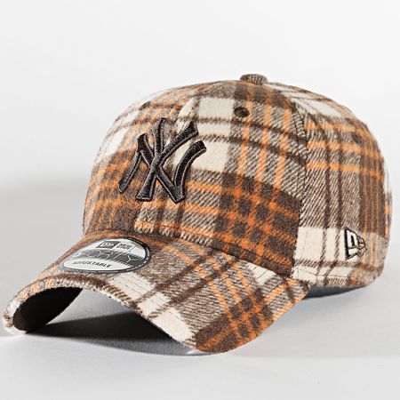 New Era - 9Forty Check New York Yankees Gorra a cuadros beige