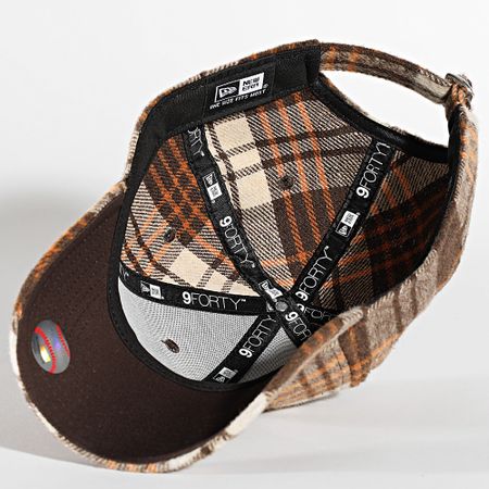 New Era - 9Forty Check New York Yankees Gorra a cuadros beige