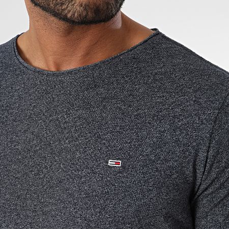 Tommy Jeans - Jaspe Slim Tee 9586 Azul jaspeado
