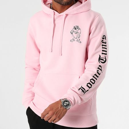Looney Tunes - Angry Taz Sleeves Sudadera con capucha rosa