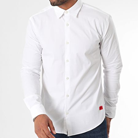 HUGO - Camisa de manga larga Ermo 50500216 Blanco
