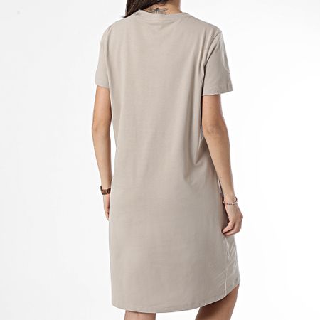 Tommy Hilfiger - Camiseta Mujer Vestido Corp Logo 1013 Beige