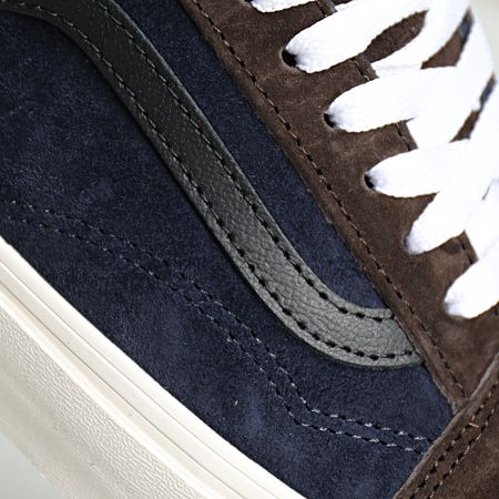 Vans - Zapatillas Old Skool 7NTBF11 Ante Plaid Marrón Azul Marino
