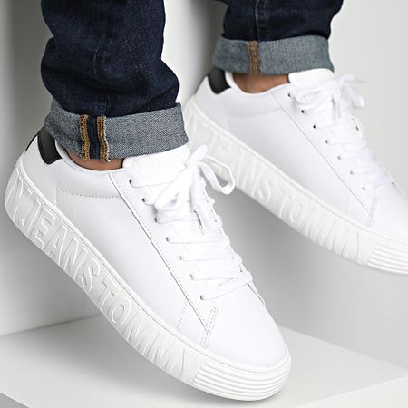 Tommy Jeans - Suela de cuero 1159 Zapatillas blancas
