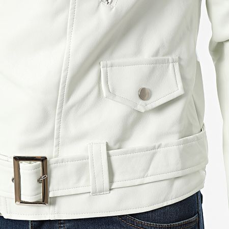 Frilivin - Chaqueta Biker Blanca