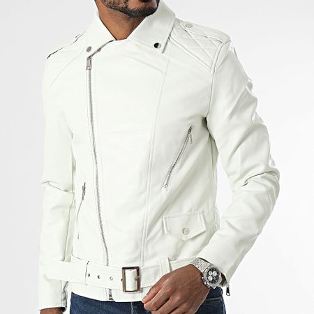 Frilivin - Chaqueta Biker Blanca